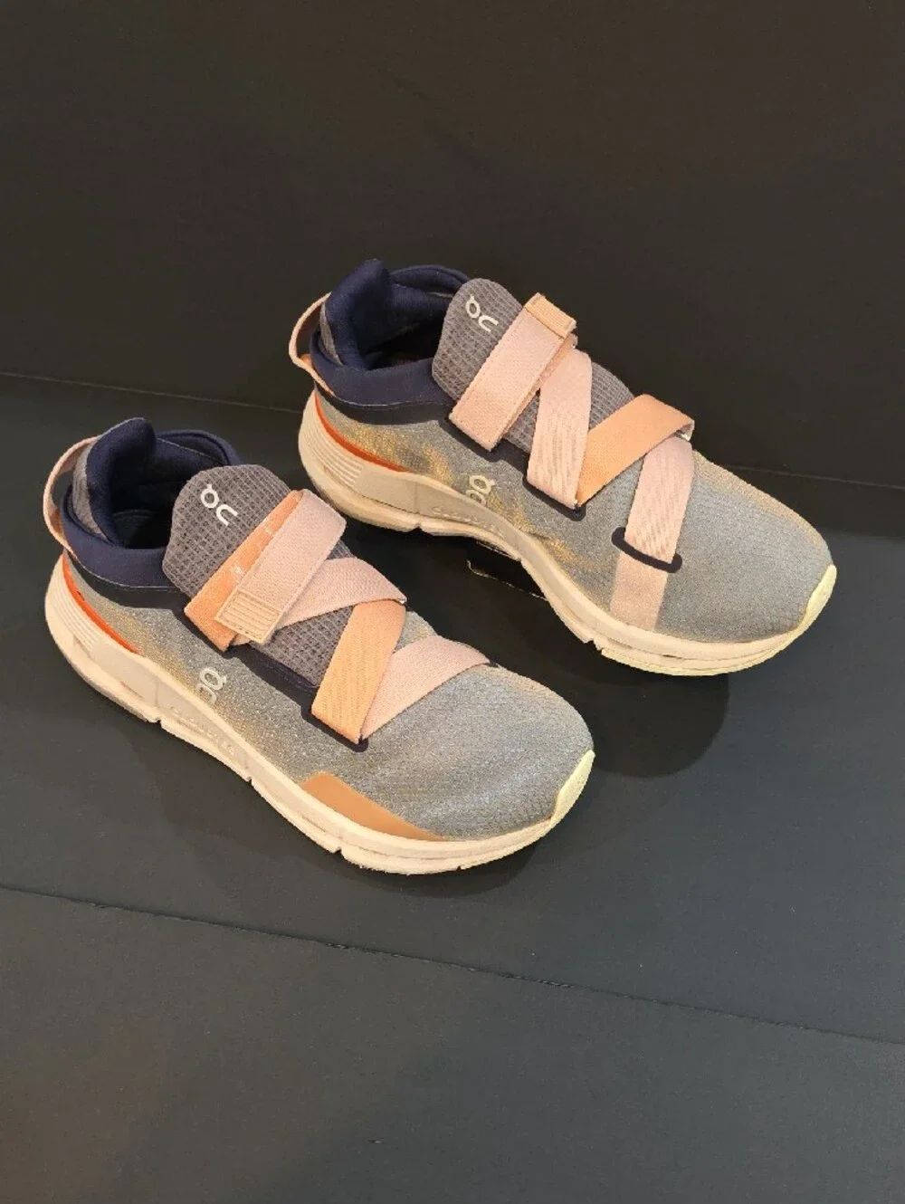 On Running CloudNova Wrap Women's Slip-On Sneakers in Grey, Pink & Navy Size 6.5
